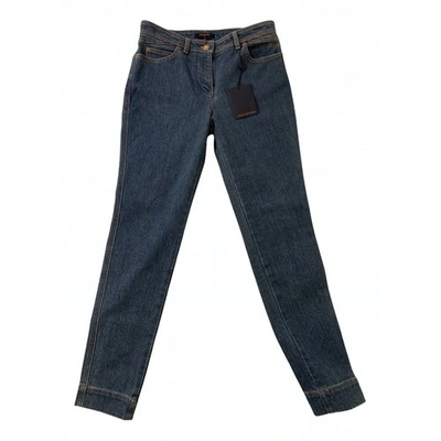 Pre-owned Louis Vuitton Blue Cotton - Elasthane Jeans