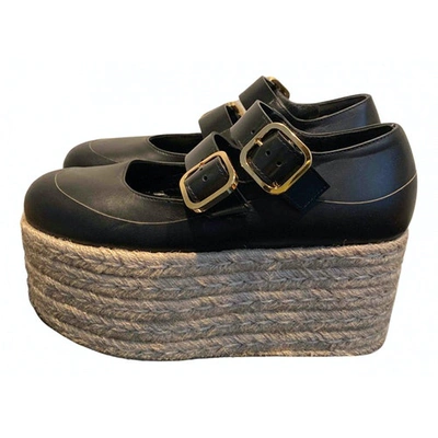 Pre-owned Marni Black Leather Espadrilles