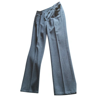 Pre-owned Fendi Straight Pants In Grey