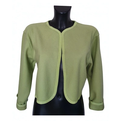 Pre-owned Emanuel Ungaro Wool Short Vest In Green