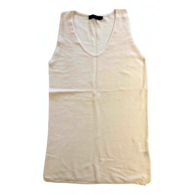 Pre-owned Calvin Klein Collection Cashmere Vest In Beige