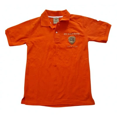 Pre-owned Burberry Orange Cotton Top