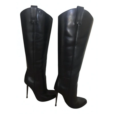 Pre-owned Tom Ford Black Leather Boots