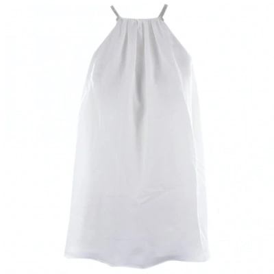 Pre-owned Halston Heritage White Polyester Top