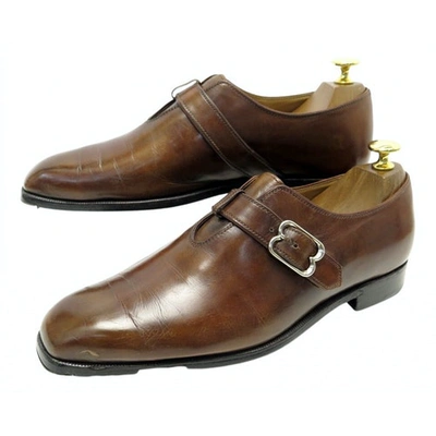 Pre-owned Berluti Leather Flats In Brown