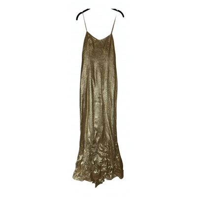 Pre-owned De La Vali Gold Dress