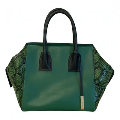 Pre-owned Stella Mccartney Vegan Leather Tote In Green