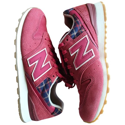 Pre-owned New Balance Trainers In Burgundy