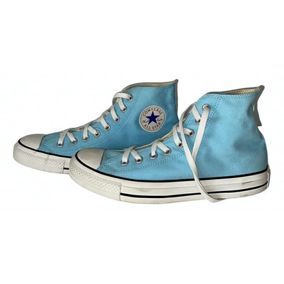 Pre-owned Converse High Trainers In Blue