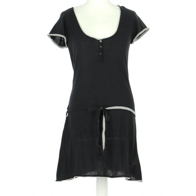 Pre-owned Berenice Linen Dress In Black