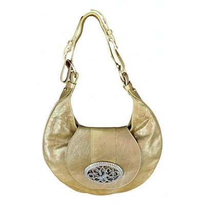 Pre-owned Orciani Leather Handbag In Gold