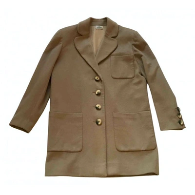 Pre-owned Valentino Cashmere Coat In Beige