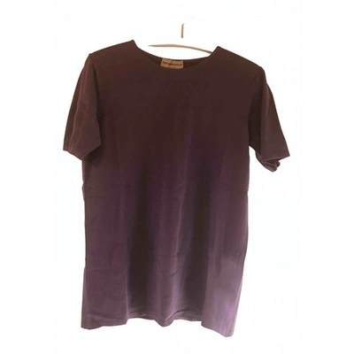 Pre-owned Emporio Armani Purple Viscose T-shirt