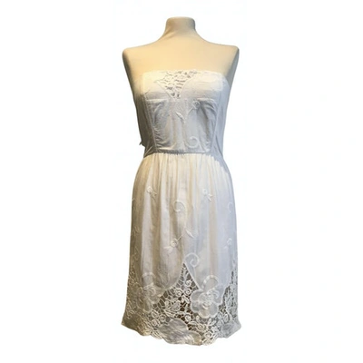 Pre-owned Maje Mid-length Dress In White