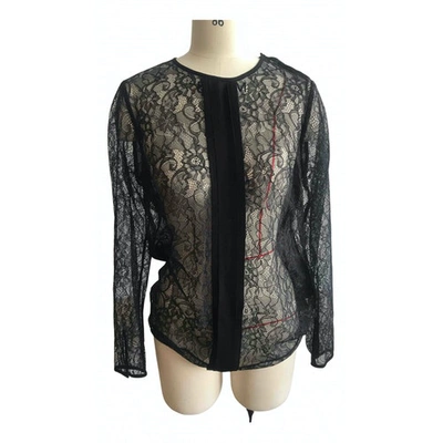 Pre-owned By Malene Birger Lace Shirt In Black