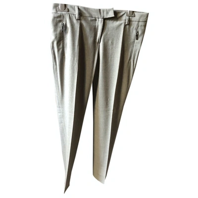 Pre-owned Seventy Wool Straight Pants In Grey