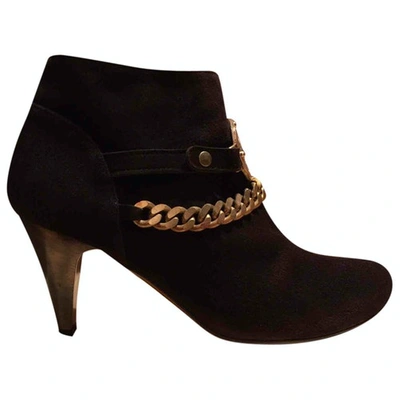 Pre-owned Just Cavalli Ankle Boots In Brown