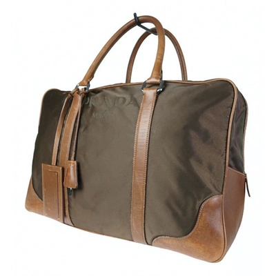 Pre-owned Prada Leather Travel Bag In Multi