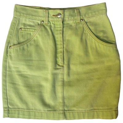 Pre-owned Byblos Mini Skirt In Green
