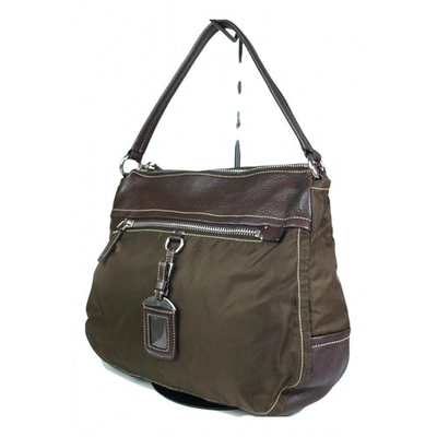 Pre-owned Prada Leather Handbag In Gray