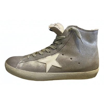 Pre-owned Golden Goose Francy Silver Glitter Trainers