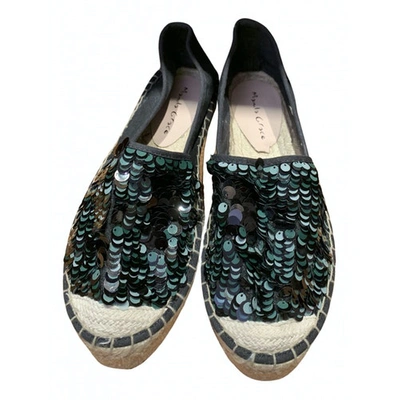 Pre-owned Manila Grace Cloth Espadrilles In Black