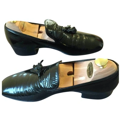 Pre-owned Celine Black Patent Leather Flats