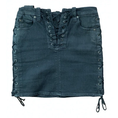 Pre-owned Ben Taverniti Unravel Project Mini Skirt In Black