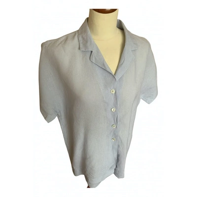 Pre-owned Max Mara Linen Blouse In Blue