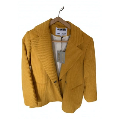 Pre-owned Valentine Gauthier Yellow Velvet Jacket