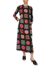 La Doublej Sable Long Sleeve Swing Maxi Dress In Multicolor