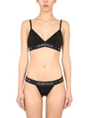 Versace Black Logo Triangle Bralette In Nero