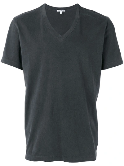 James Perse V-neck T-shirt In Black