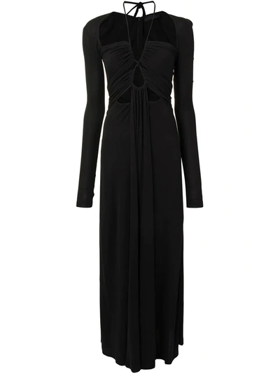 Proenza Schouler Jersey Drawstring Dress In Black