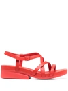 Camper Minikaah Mid-heel Sandals In Red