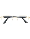 Cartier Rimless Square-frame Glasses In Black