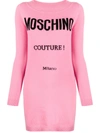 MOSCHINO LOGO COUTURE KNITTED DRESS