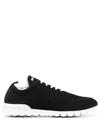 Kiton Embroidered-logo Low Top Trainers In Black