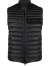 MONCLER LOGO-PRINT PADDED GILET