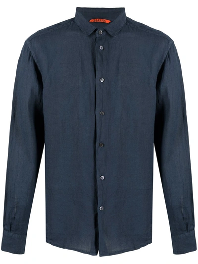 Barena Venezia Linen Long-sleeve Shirt In Blue
