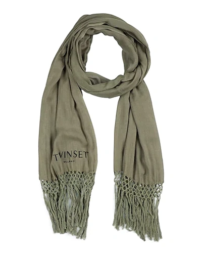 Twinset Scarves In Military Green