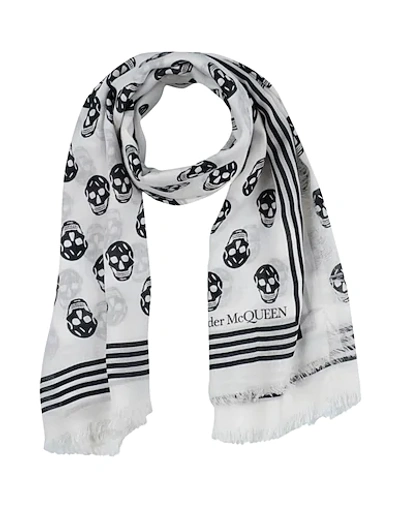 Alexander Mcqueen Woman Scarf White Size - Modal