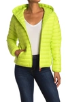 Save The Duck Giga Hooded Puffer Jacket In 1740 Lime