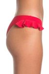 Kendall + Kylie Ruffle Bikini Bottoms In Red