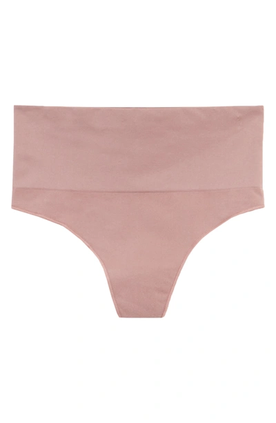 Spanx Everyday Shaping Thong In Plum Petal