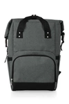 Picnic Time On The Go Roll-top Cooler Backpack In Heathered Grey