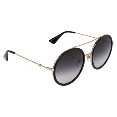 Pre-owned Gucci Black/ Grey Gradient Gg0061s Round Sunglasses