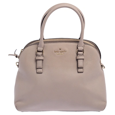 Pre-owned Kate Spade Pale Pink Leather Zip Dome Satchel
