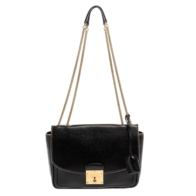 Pre-owned Marc Jacobs Black Leather Polly Shoulder Bag