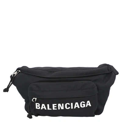 Pre-owned Balenciaga Black Nylon Wheel Belt Pack Bag
